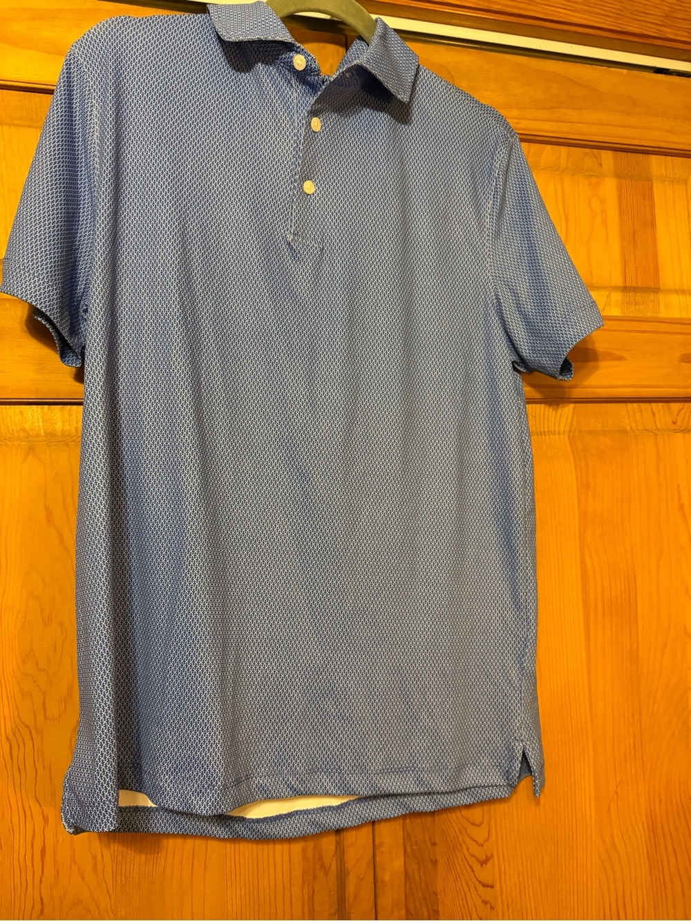 Kenneth Cole Light Blue Micro-Pattern Polo - Picture 7 of 8